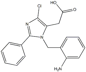 4-Chloro-1-(2-aminobenzyl)-2-(phenyl)-1H-imidazole-5-acetic acid 结构式