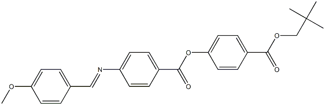 4-[4-(4-Methoxybenzylideneamino)benzoyloxy]benzoic acid (2,2-dimethylpropyl) ester 结构式