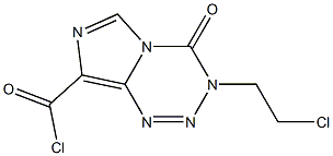 3-(2-Chloroethyl)-3,4-dihydro-4-oxoimidazo[5,1-d]-1,2,3,5-tetrazine-8-carboxylic acid chloride 结构式