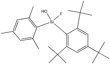 Fluoromesityl(2,4,6-tri-tert-butylphenyl)silanol 结构式