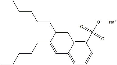 6,7-Dipentyl-1-naphthalenesulfonic acid sodium salt 结构式