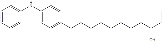 4-(9-Hydroxyundecyl)phenylphenylamine 结构式