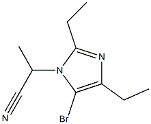 5-Bromo-1-(1-cyanoethyl)-2,4-diethyl-1H-imidazole 结构式