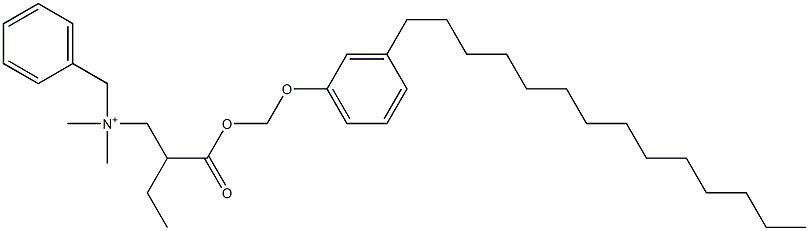 N,N-Dimethyl-N-benzyl-N-[2-[[(3-tetradecylphenyloxy)methyl]oxycarbonyl]butyl]aminium 结构式