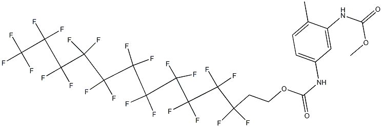 [5-[[[(3,3,4,4,5,5,6,6,7,7,8,8,9,9,10,10,11,11,12,12,13,13,13-Tricosafluorotridecyl)oxy]carbonyl]amino]-2-methylphenyl]carbamic acid methyl ester 结构式