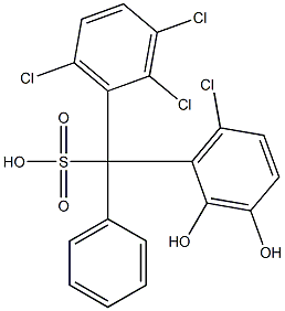 (6-Chloro-2,3-dihydroxyphenyl)(2,3,6-trichlorophenyl)phenylmethanesulfonic acid 结构式