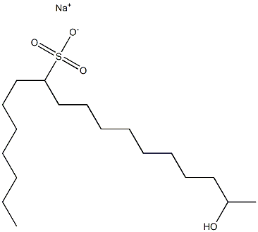 17-Hydroxyoctadecane-8-sulfonic acid sodium salt 结构式