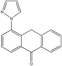 4-(1H-Pyrazol-1-yl)anthrone 结构式