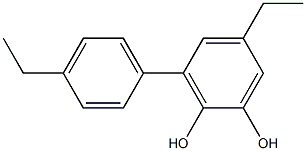 3-(4-Ethylphenyl)-5-ethylbenzene-1,2-diol 结构式