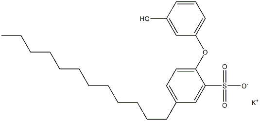 3'-Hydroxy-4-dodecyl[oxybisbenzene]-2-sulfonic acid potassium salt 结构式