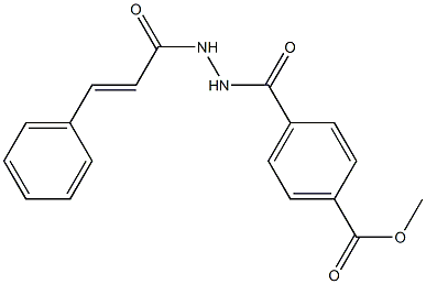 1-(4-Methoxycarbonylbenzoyl)-2-cinnamoylhydrazine 结构式