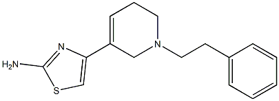 2-Amino-4-[(1-(2-phenylethyl)-1,2,5,6-tetrahydropyridin)-3-yl]thiazole 结构式