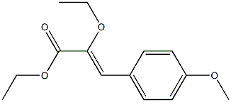 (Z)-3-(4-Methoxyphenyl)-2-ethoxyacrylic acid ethyl ester 结构式