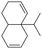 1,2,4a,5,8,8a-Hexahydro-4a-isopropylnaphthalene 结构式