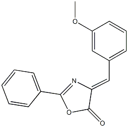 2-Phenyl-4-[(Z)-(3-methoxyphenyl)methylene]-2-oxazolin-5-one 结构式