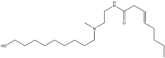 N-[2-[N-(9-Hydroxynonyl)-N-methylamino]ethyl]-3-octenamide 结构式