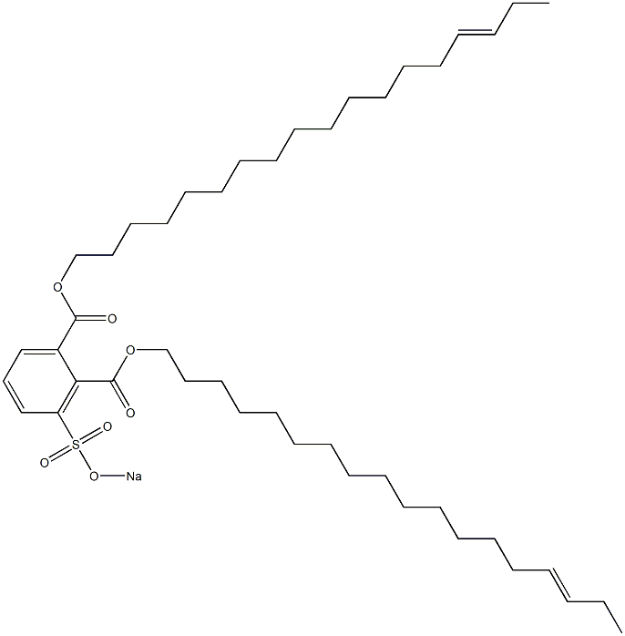 3-(Sodiosulfo)phthalic acid di(15-octadecenyl) ester 结构式