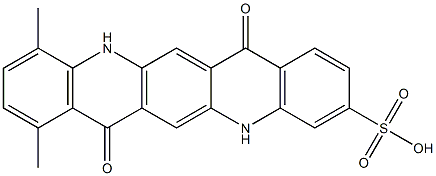 5,7,12,14-Tetrahydro-8,11-dimethyl-7,14-dioxoquino[2,3-b]acridine-3-sulfonic acid 结构式