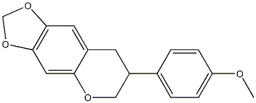 7,8-Dihydro-7-(4-methoxyphenyl)-6H-1,3-dioxolo[4,5-g][1]benzopyran 结构式