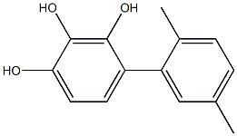 4-(2,5-Dimethylphenyl)-1,2,3-benzenetriol 结构式