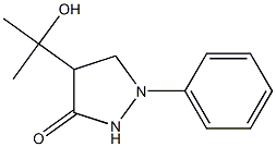 1-Phenyl-4-(1-hydroxy-1-methylethyl)pyrazolidin-3-one 结构式