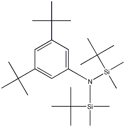 3,5-Di-tert-butyl-N,N-bis(tert-butyldimethylsilyl)aniline 结构式