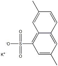 3,7-Dimethyl-1-naphthalenesulfonic acid potassium salt 结构式
