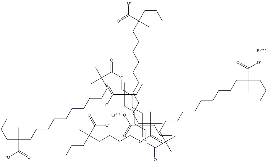 Erbium 2,2-dimethyloctanoate=bis(2-methyl-2-propylhexanoate) 结构式