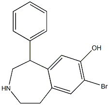 8-Bromo-2,3,4,5-tetrahydro-5-phenyl-1H-3-benzazepin-7-ol 结构式