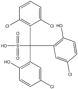 (2,6-Dichlorophenyl)bis(3-chloro-6-hydroxyphenyl)methanesulfonic acid 结构式