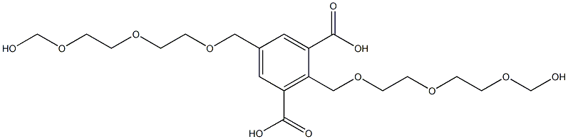 2,5-Bis(9-hydroxy-2,5,8-trioxanonan-1-yl)isophthalic acid 结构式