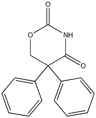 5,6-Dihydro-5,5-diphenyl-2H-1,3-oxazine-2,4(3H)-dione 结构式