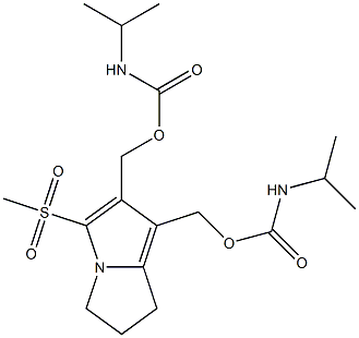 2,3-Dihydro-5-methylsulfonyl-1H-pyrrolizine-6,7-dimethanol bis[N-(isopropyl)carbamate] 结构式