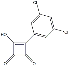 4-(3,5-Dichlorophenyl)-3-hydroxy-3-cyclobutene-1,2-dione 结构式