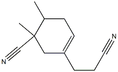 5-(2-Cyanoethyl)-1,2-dimethyl-4-cyclohexene-1-carbonitrile 结构式