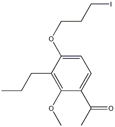 2'-Methoxy-3'-propyl-4'-(3-iodopropoxy)acetophenone 结构式