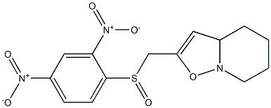 2-[[(2,4-Dinitrophenyl)sulfinyl]methyl]-4,5,6,7-tetrahydro-3aH-isoxazolo[2,3-a]pyridine 结构式