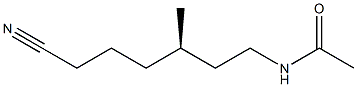 (+)-N-[(R)-6-Cyano-3-methylhexyl]acetamide 结构式