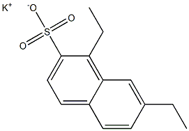 1,7-Diethyl-2-naphthalenesulfonic acid potassium salt 结构式