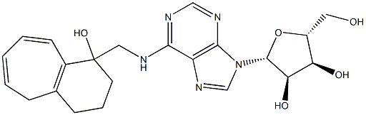 N-[[(2,3,4,5-Tetrahydro-1-hydroxy-1H-benzocyclohepten)-1-yl]methyl]adenosine 结构式