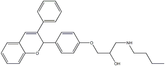 2-[4-[3-(Butylamino)-2-hydroxypropoxy]phenyl]-3-phenyl-2H-1-benzopyran 结构式