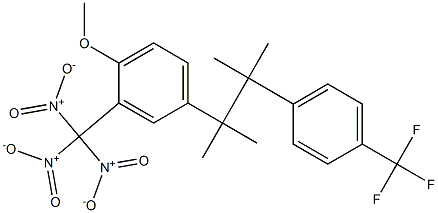 2,3-Dimethyl-2-(4-trifluoromethylphenyl)-3-(4-methoxy-3-trinitromethylphenyl)butane 结构式