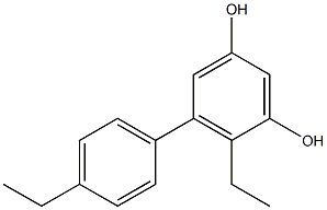 5-(4-Ethylphenyl)-4-ethylbenzene-1,3-diol 结构式