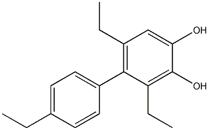 3,5-Diethyl-4-(4-ethylphenyl)benzene-1,2-diol 结构式