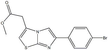 6-(4-Bromophenyl)imidazo[2,1-b]thiazole-3-acetic acid methyl ester 结构式