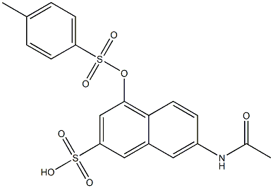 7-Acetylamino-4-(4-methylphenylsulfonyloxy)naphthalene-2-sulfonic acid 结构式