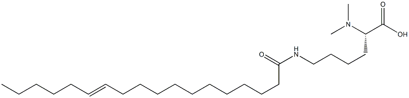 N6-(12-Octadecenoyl)-N2,N2-dimethyllysine 结构式