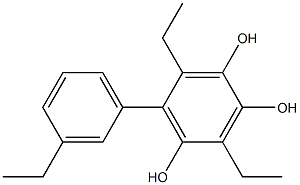 3,6-Diethyl-5-(3-ethylphenyl)benzene-1,2,4-triol 结构式