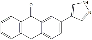 2-(1H-Pyrazol-4-yl)anthrone 结构式