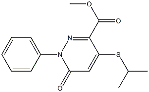1,6-Dihydro-4-isopropylthio-6-oxo-1-phenylpyridazine-3-carboxylic acid methyl ester 结构式